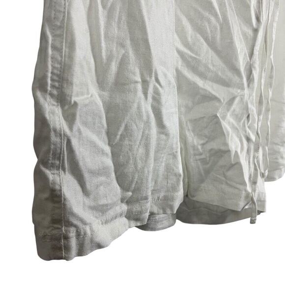 Gap Womens Linen Pull On Shorts Elastic Waist White NWT Pocket Drawstring XXL 2X - Picture 3 of 16